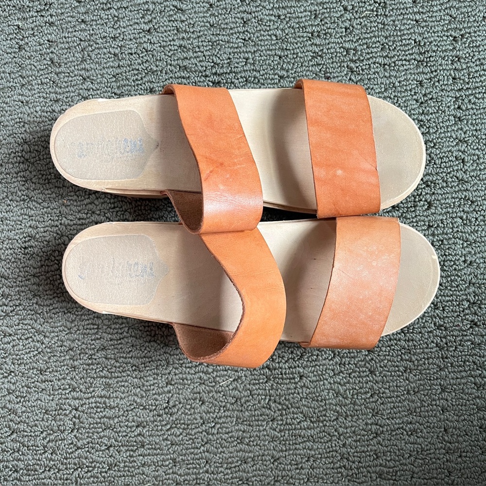 Sandgrens | Stockholm Low Clogs: Two-Strap Wooden Slides | Ecru | EU 41 =10.5 US - Picture 3 of 12